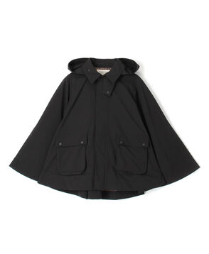 ポリエステル フーデッドポンチョ