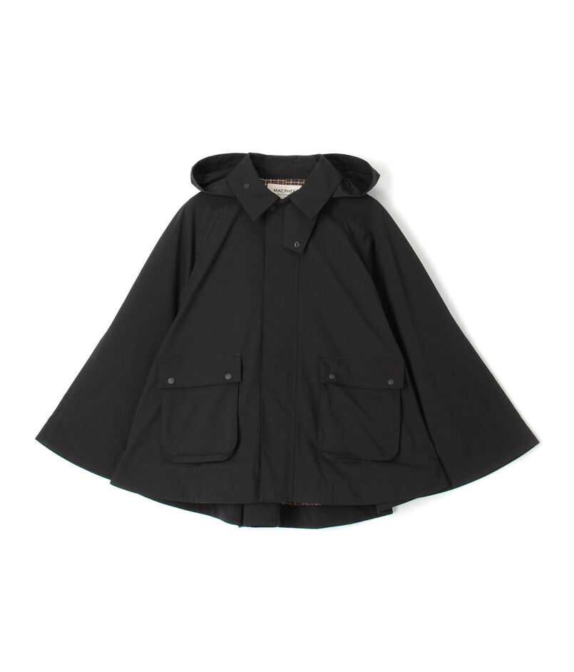 ポリエステル フーデッドポンチョ