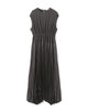 ジャージーライクジョーゼット プリーツコンビドレス
