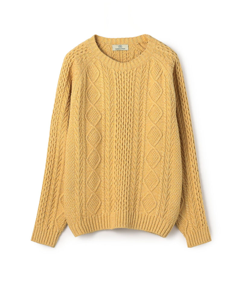 シルク フィッシャーマンニット