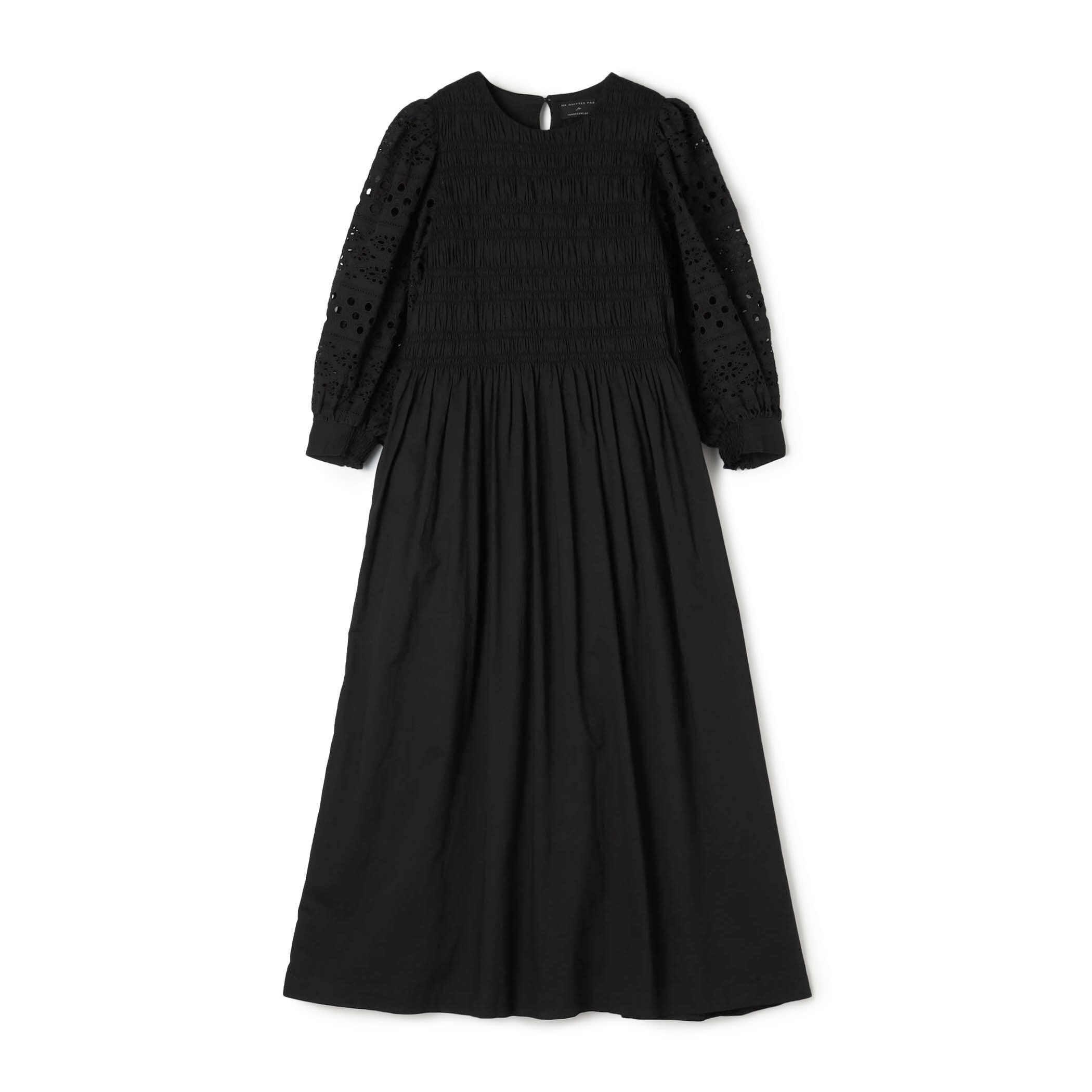 【別注】ne Quittez pas BLACK × TOMORROWLAND カットワークスリーブドレス｜トゥモローランド 公式通販