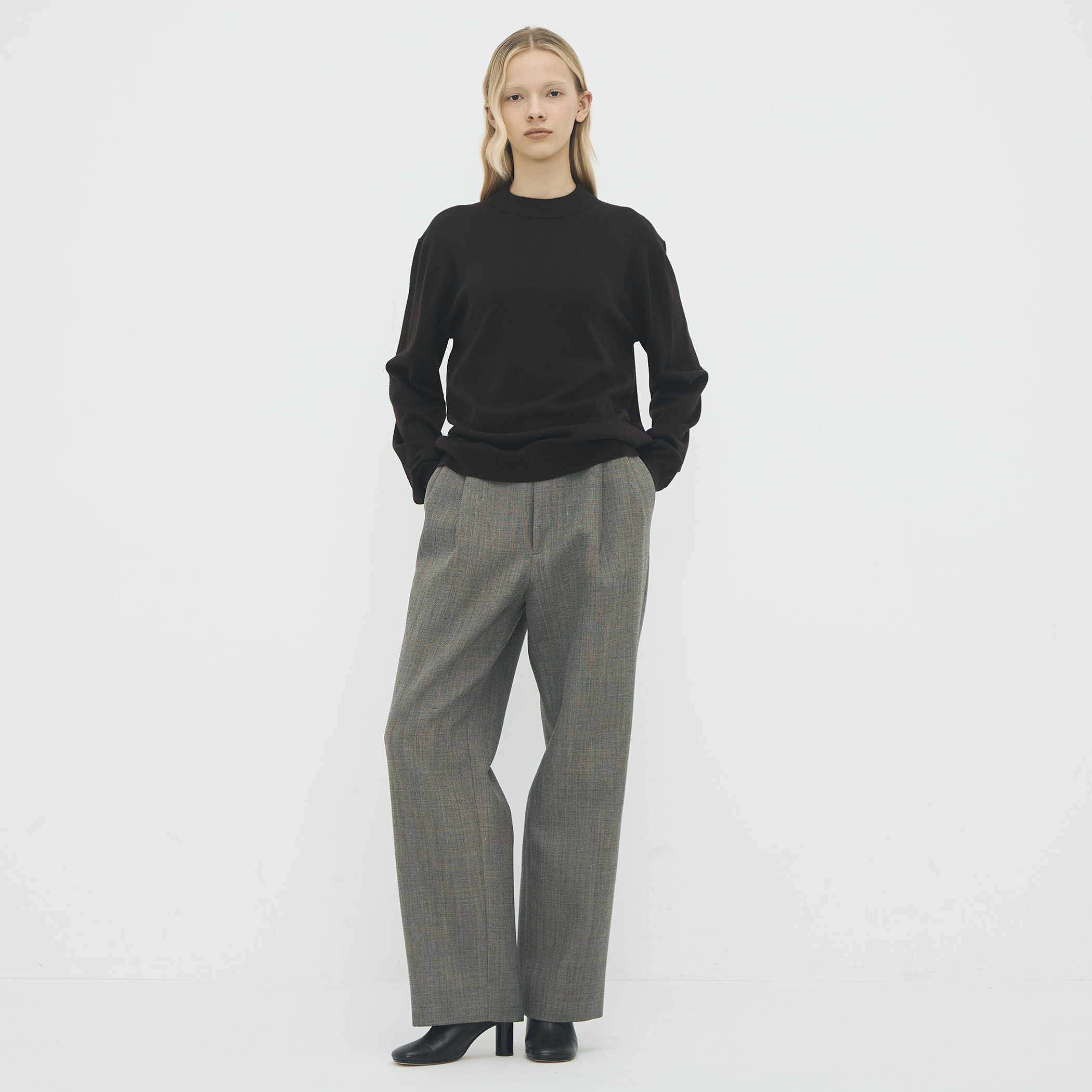 あ*ぶ様 CABAN コットンカシミアモックネックセーター sizeM CABaN（キャバン） セーター ニット コットンカシミヤワッフル モック