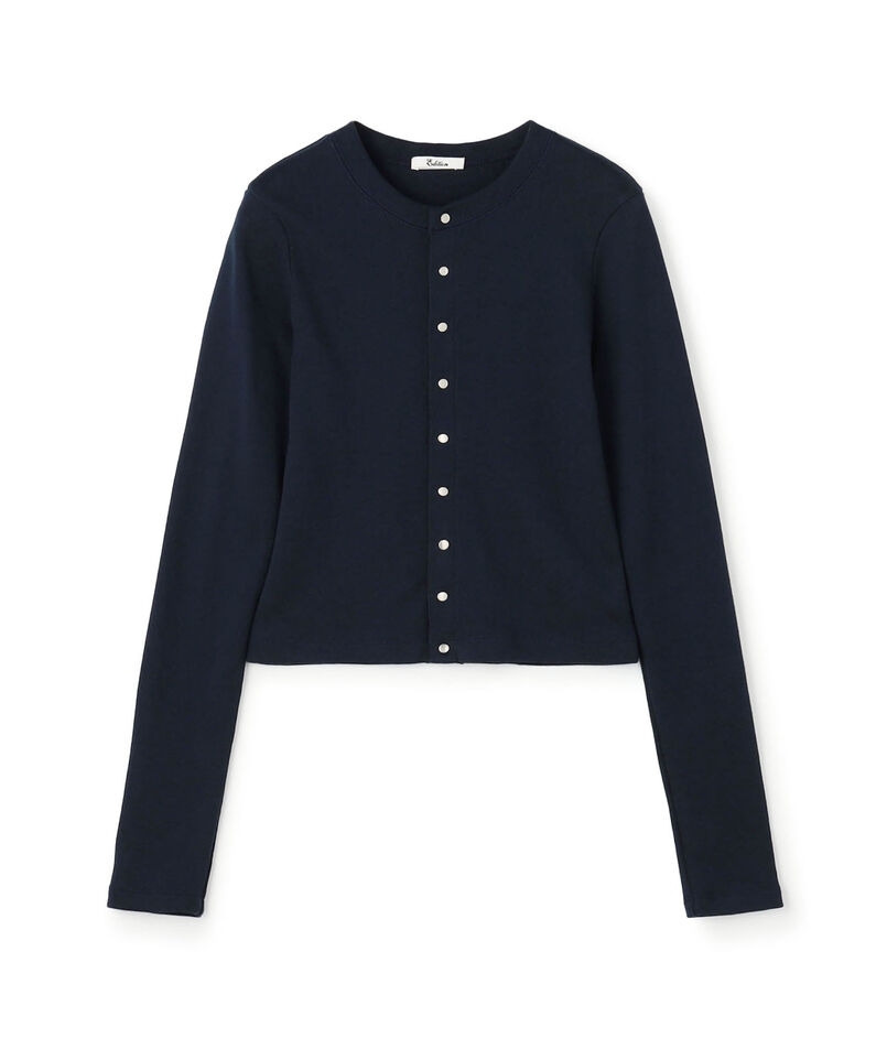 コットンモダールフライス カーディガン