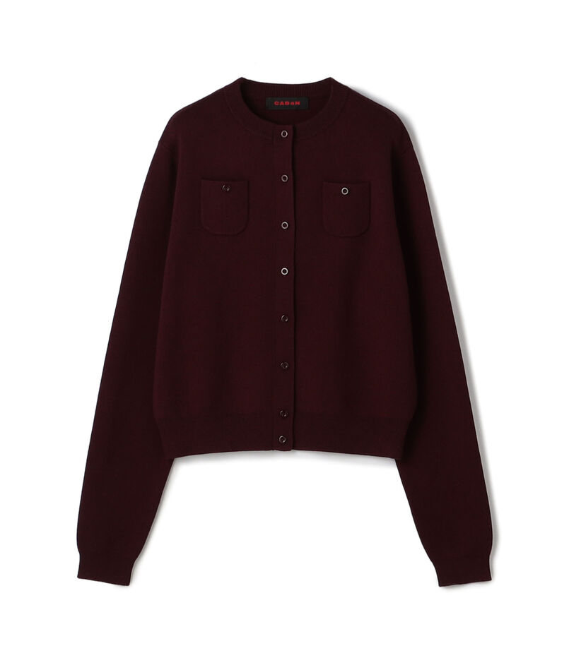 コットンカシミヤ クルーネックカーディガン