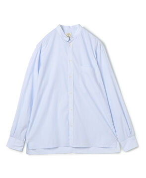 200/2コットンポプリン スタンドカラーシャツ