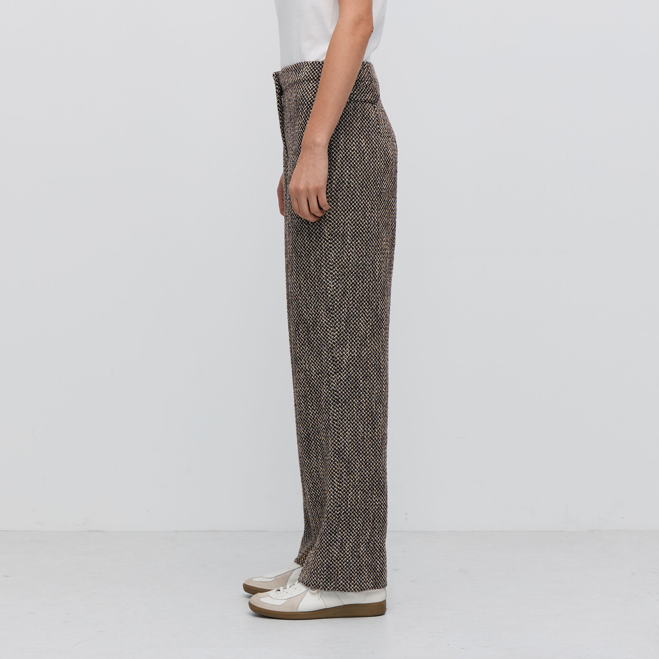 ライトツイード ハイウエストストレートパンツ｜トゥモローランド 公式通販