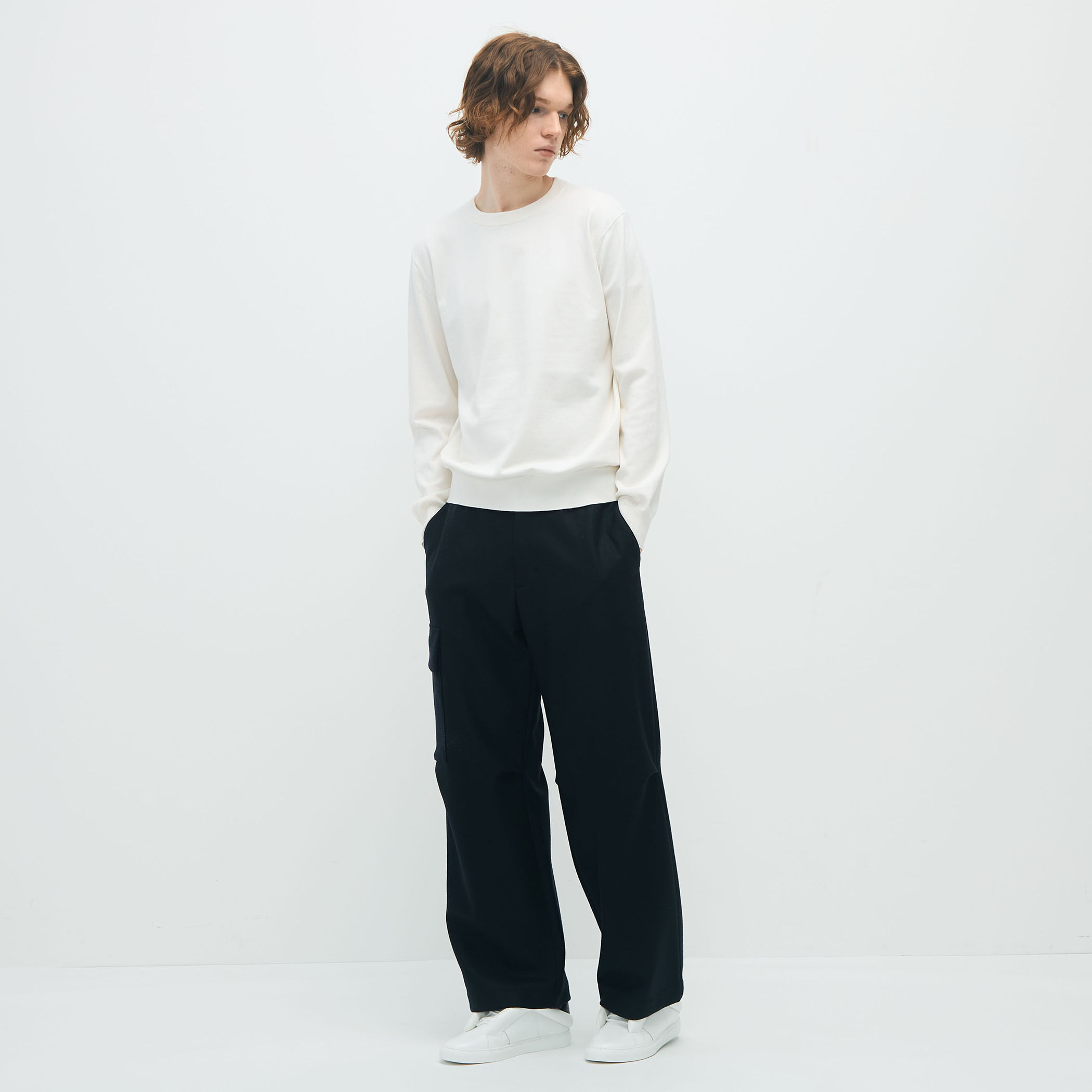CABaN コットンカシミヤ クルーネックプルオーバー