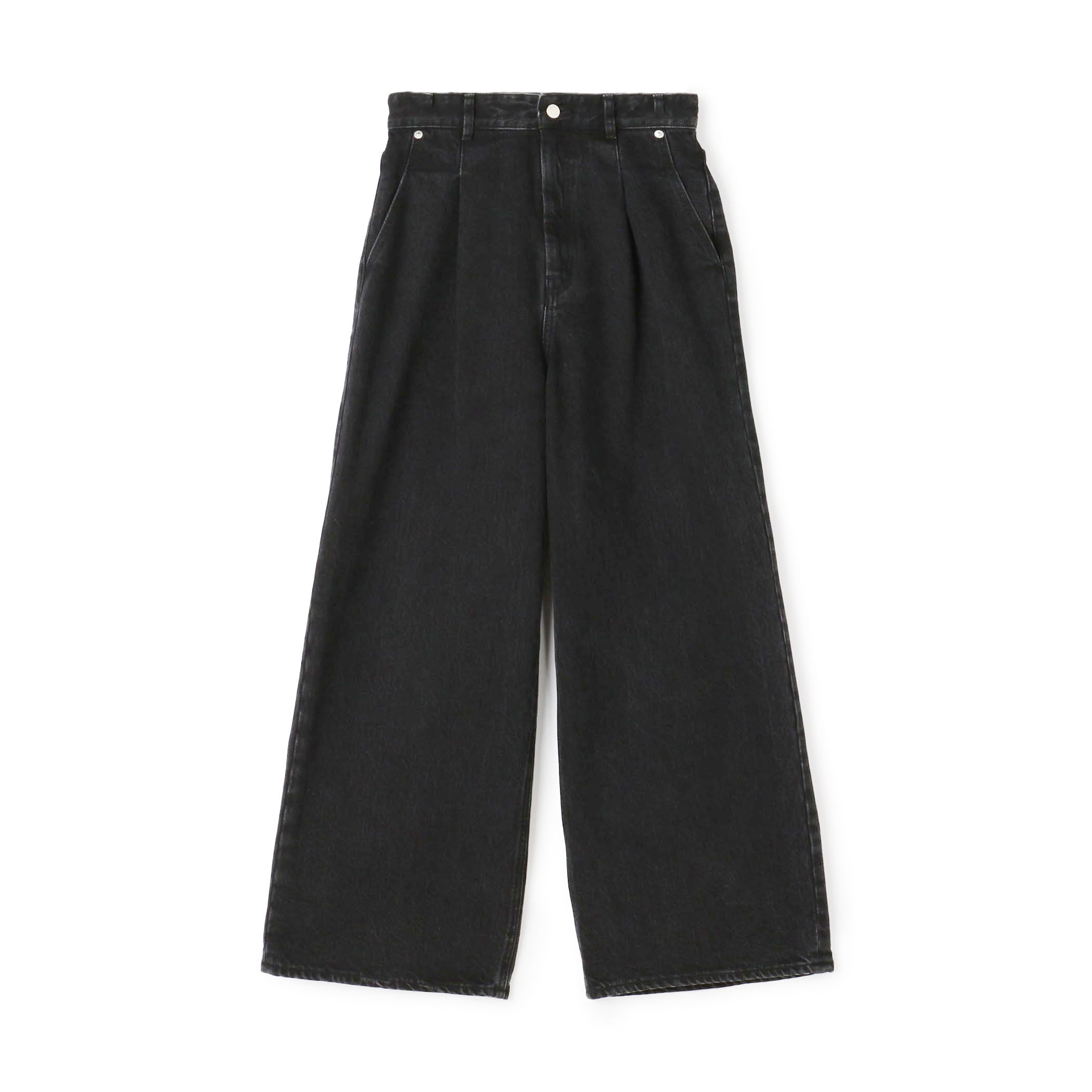 コットンデニム タックワイドパンツ｜トゥモローランド 公式通販