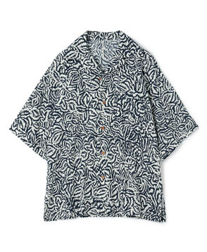 【別注】m's braque コットン オープンカラー ハーフスリーブシャツ