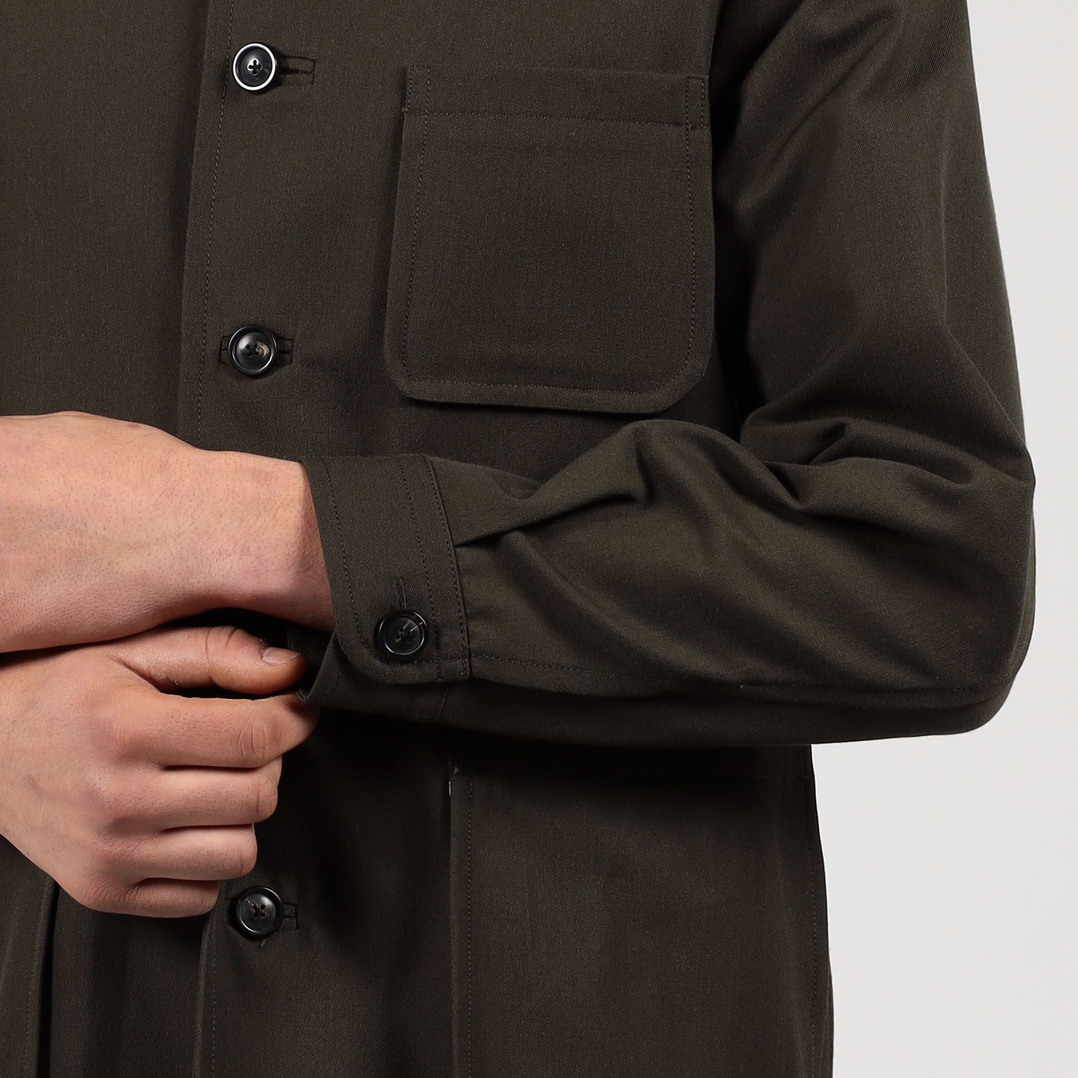 □ウールコットンギャバジン チョアジャケット TRENCH