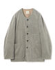 コットンウールコーデュロイ カラーレスジャケット SKY FALL