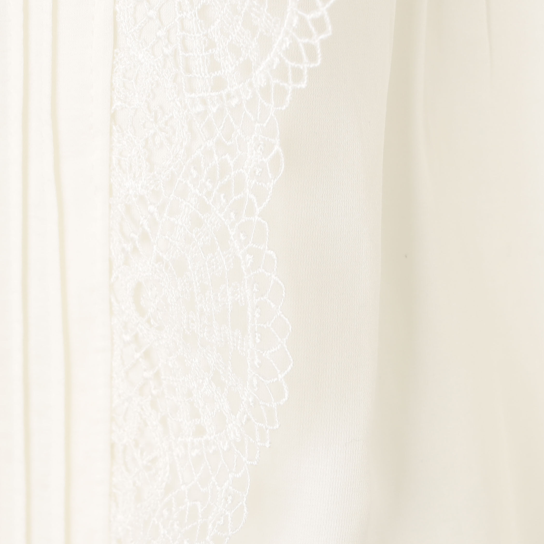 コットンシルクサテン タック＆レースブラウス｜トゥモローランド 公式