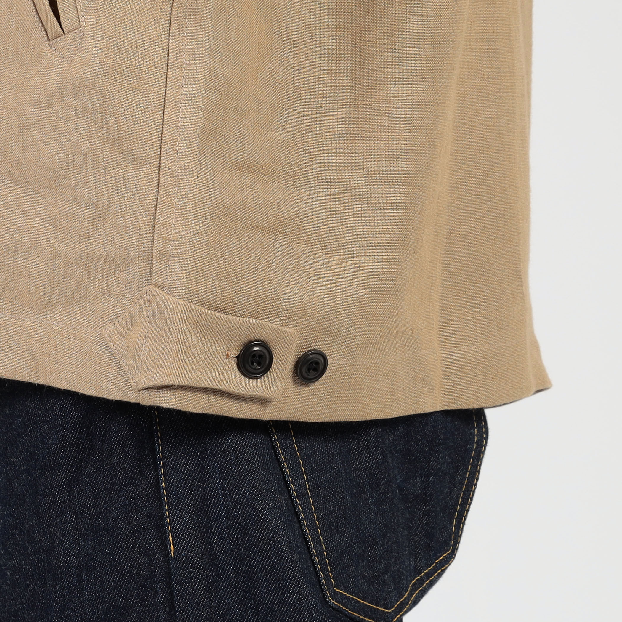 別注】EASTMOND APPAREL リネンジップアップシャツブルゾン