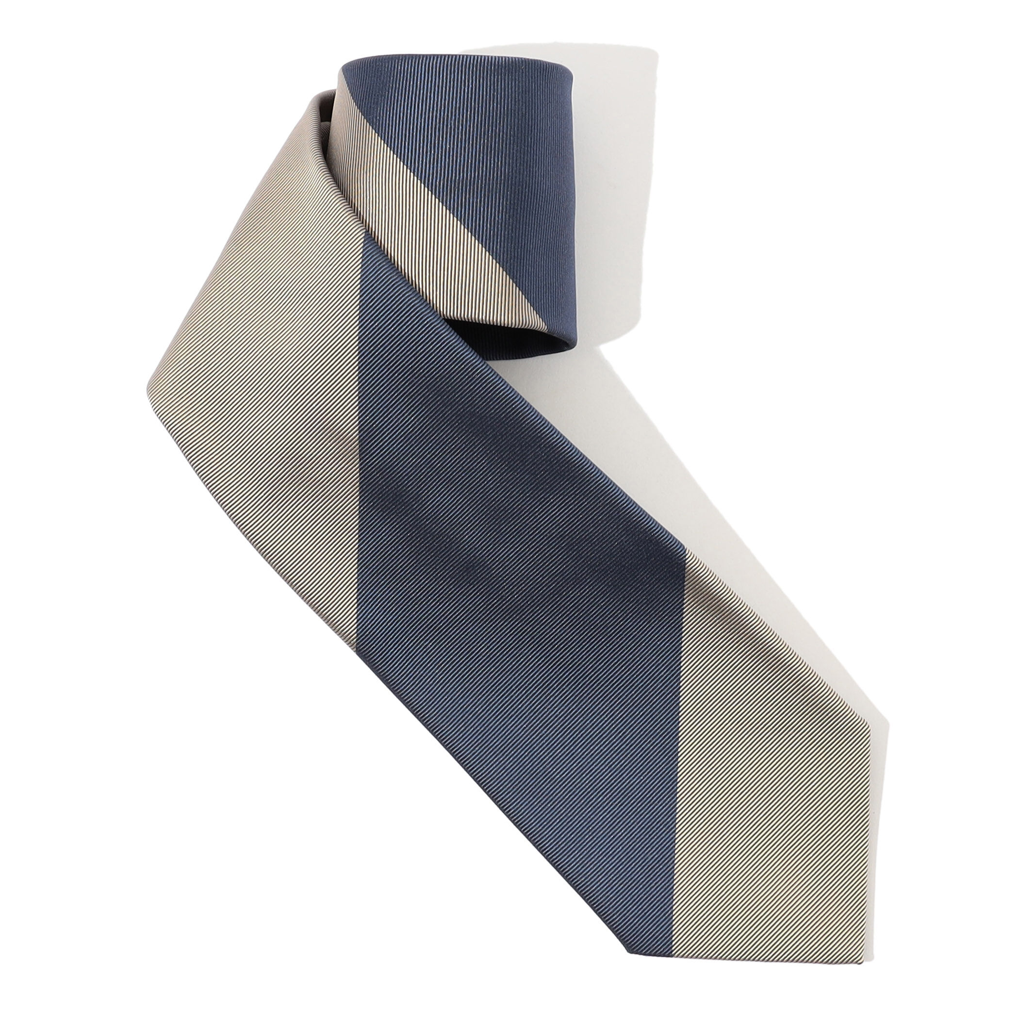 FRANCO BASSI シルクジャガード レジメンタルストライプネクタイ