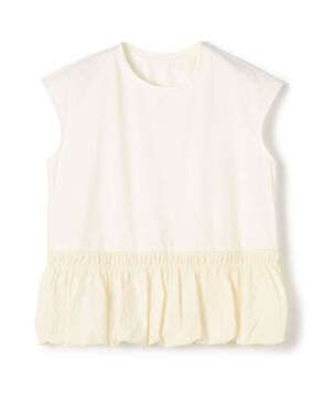 コットンバックサテンコンビ バルーンTシャツ