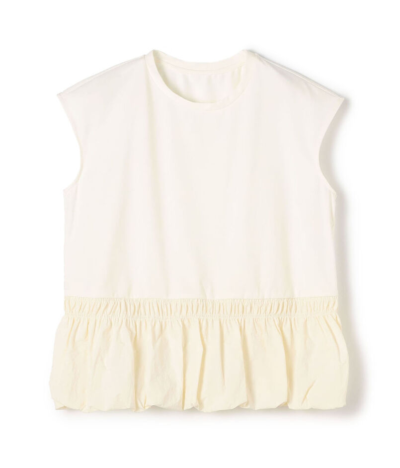 コットンバックサテンコンビ バルーンTシャツ