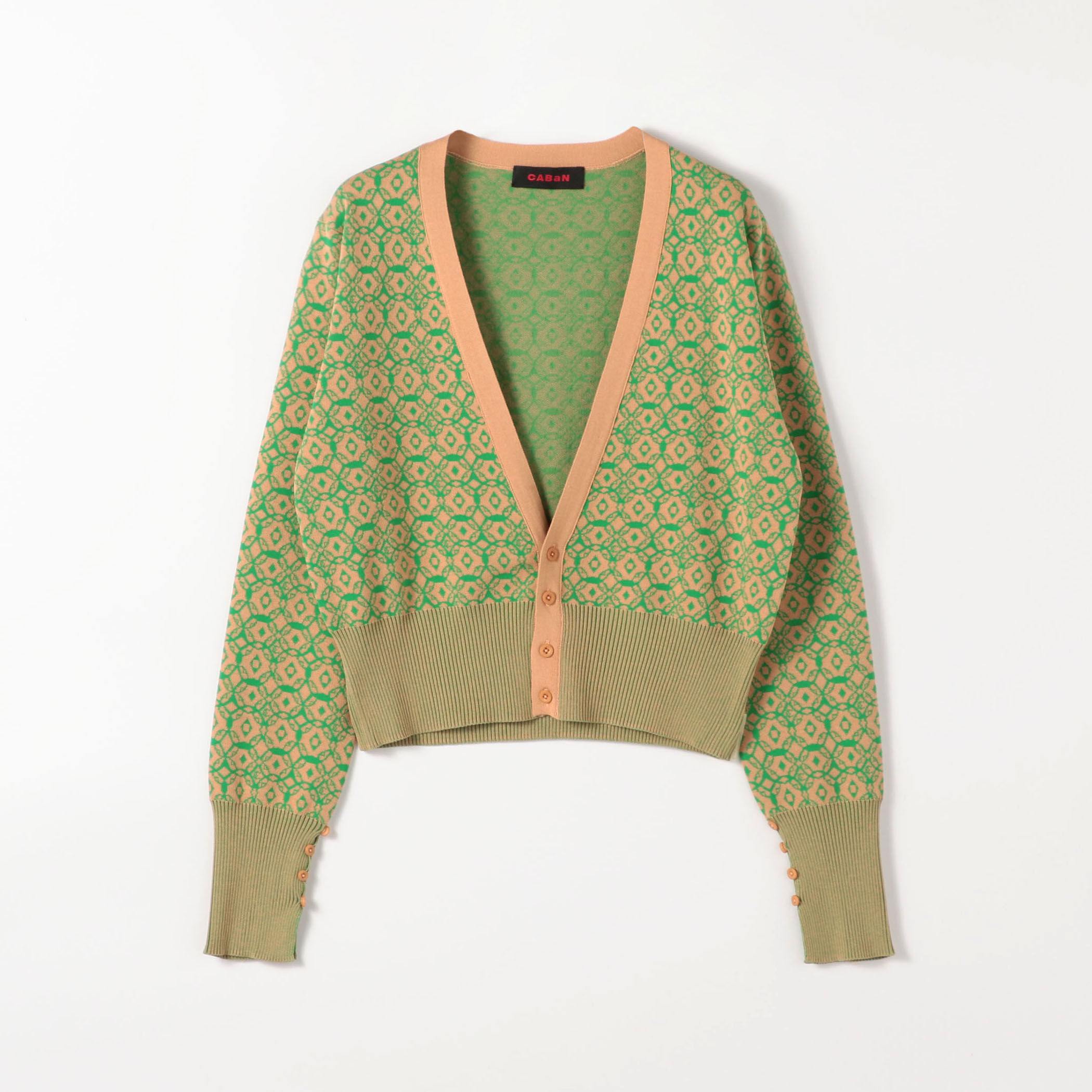 ア*ロ様 【高級】CABaN キャバン コスタリカンジャカード Vネック