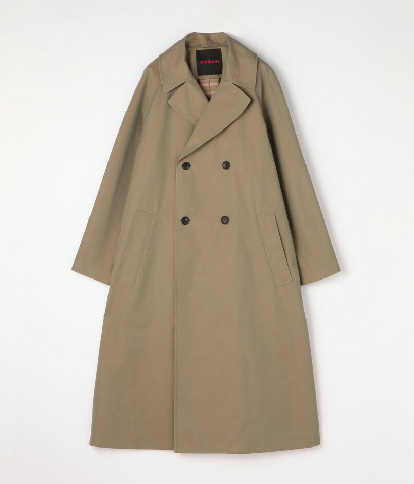 CABaN コットンポリエステルシャンブレー オーバーサイズトレンチコート