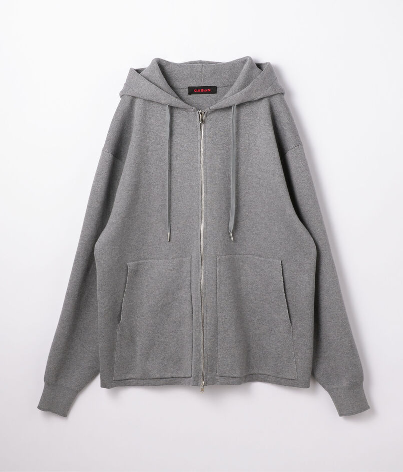 CABaN コットンカシミヤ ジップパーカ