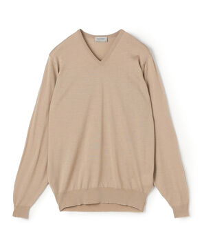 JOHN SMEDLEY  PACKHAM メリノウール Vネックプルオーバーニット