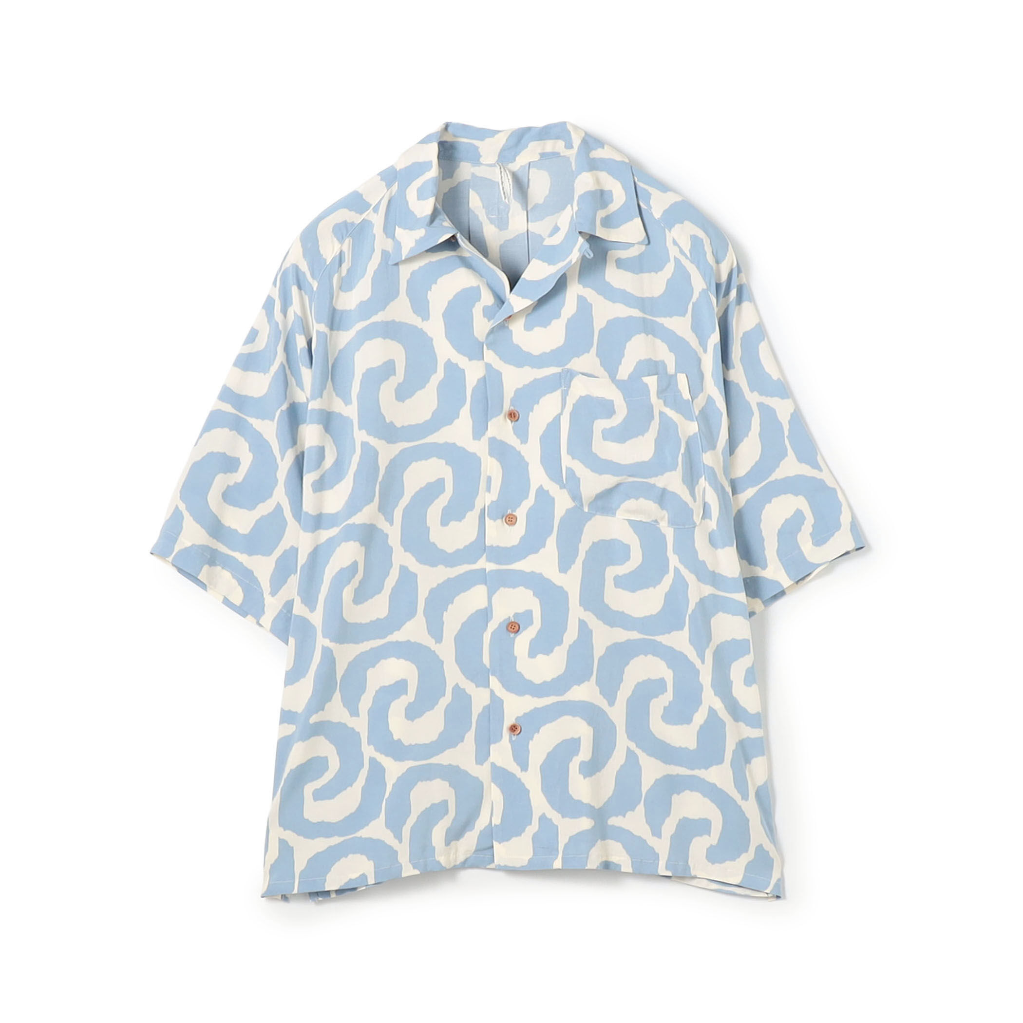 別注】m's braque ポリエステル オープンカラー ハーフスリーブシャツ