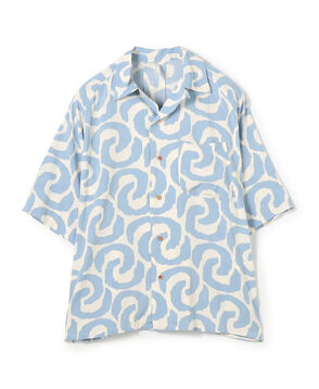 【別注】m's braque ポリエステル オープンカラー ハーフスリーブシャツ