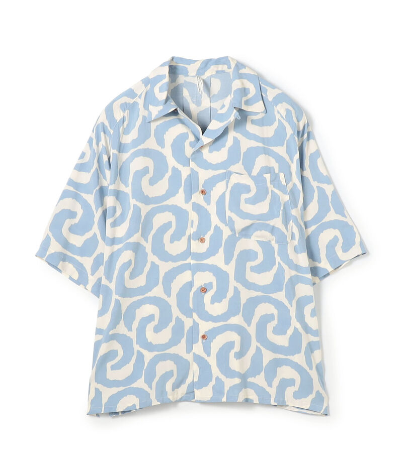 【別注】m's braque ポリエステル オープンカラー ハーフスリーブシャツ