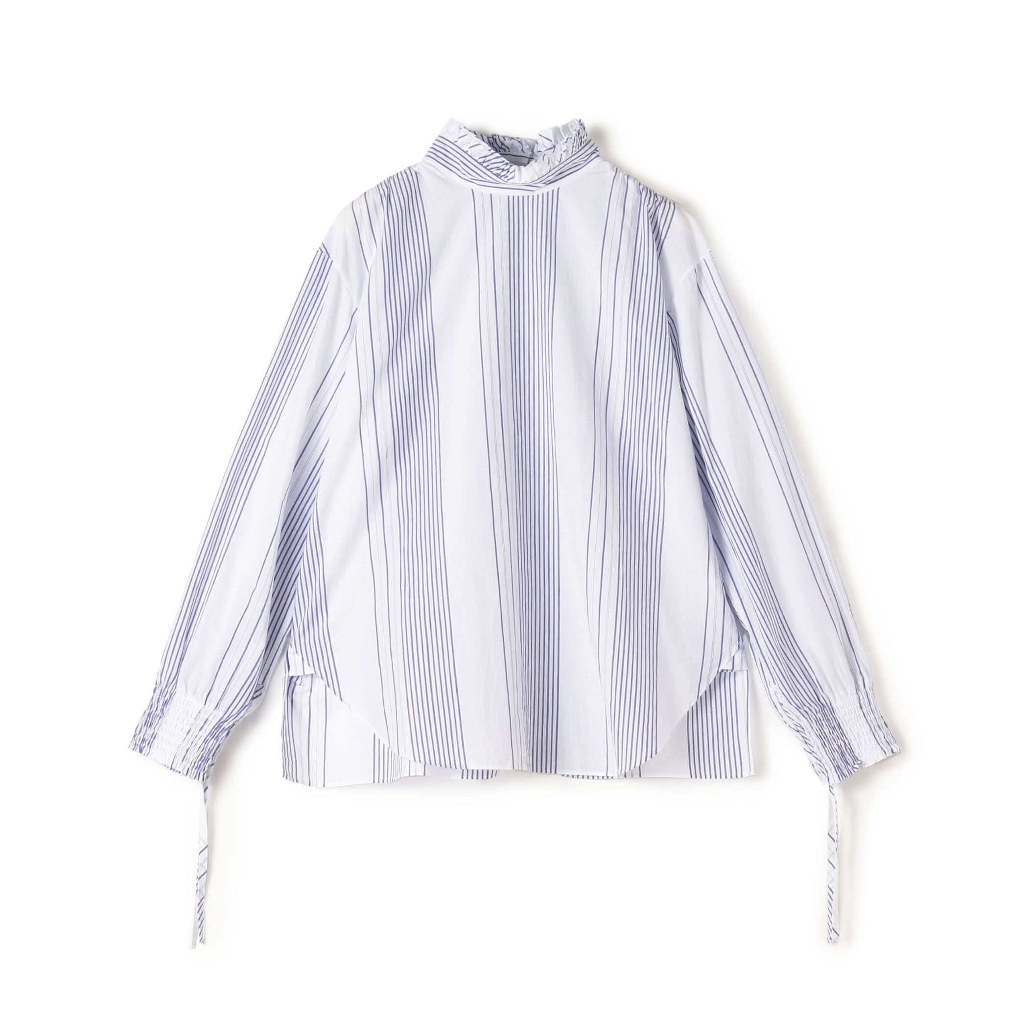 □コットン スタンドネックフリルシャツ｜トゥモローランド 公式通販