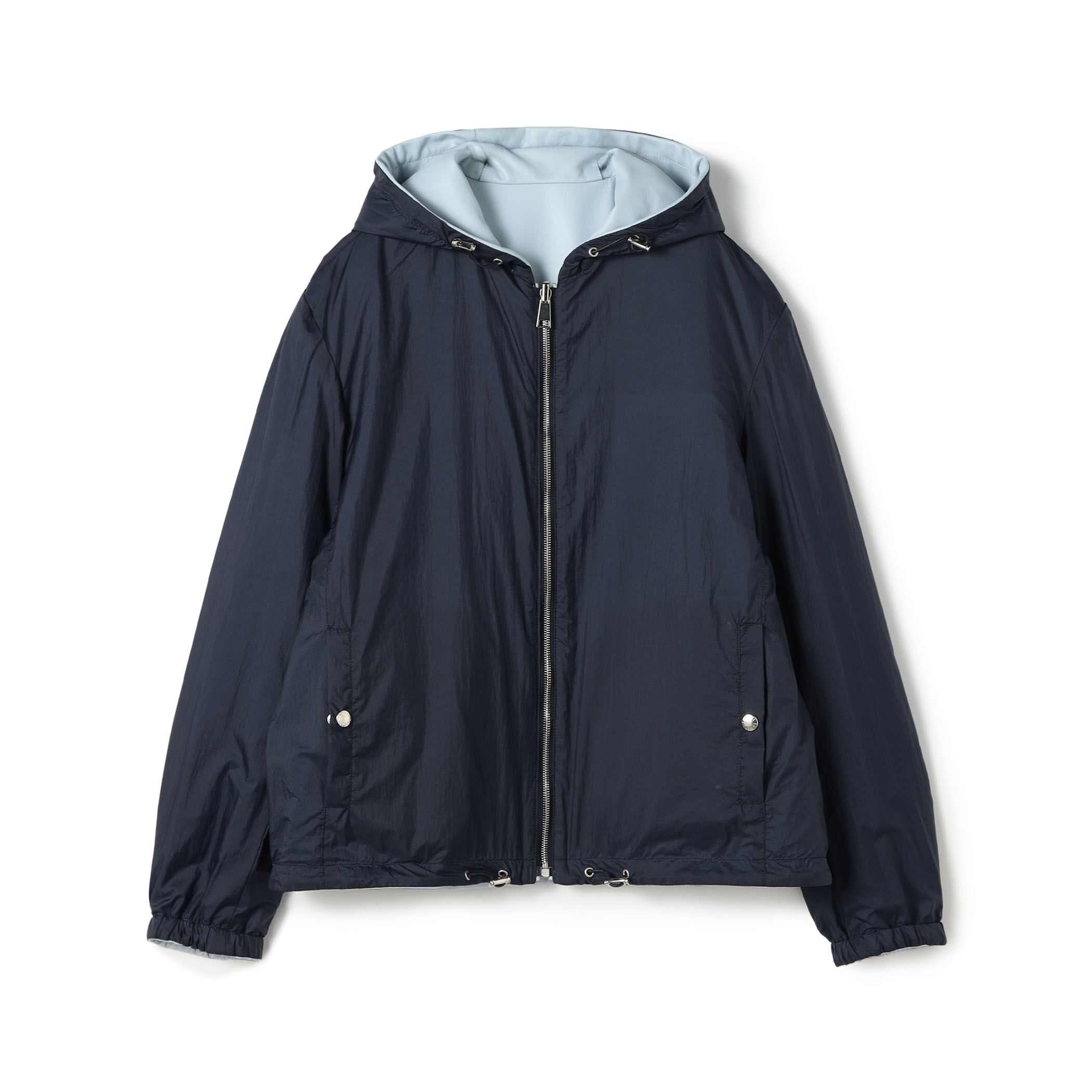 別注】EMMETI LUCA ラムレザー リバーシブルフーデッドブルゾン