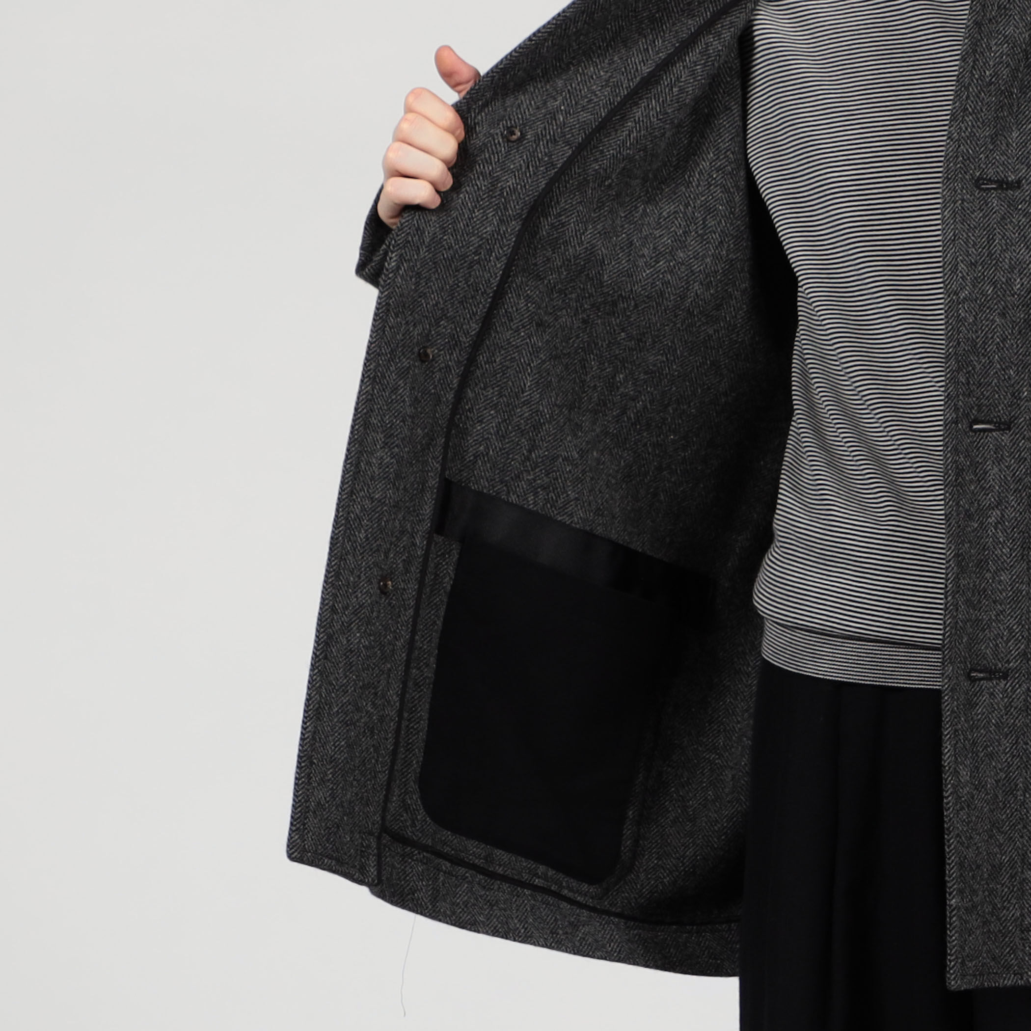 The CLASIK DONKY COAT ウール ヘリンボーン ショートコート