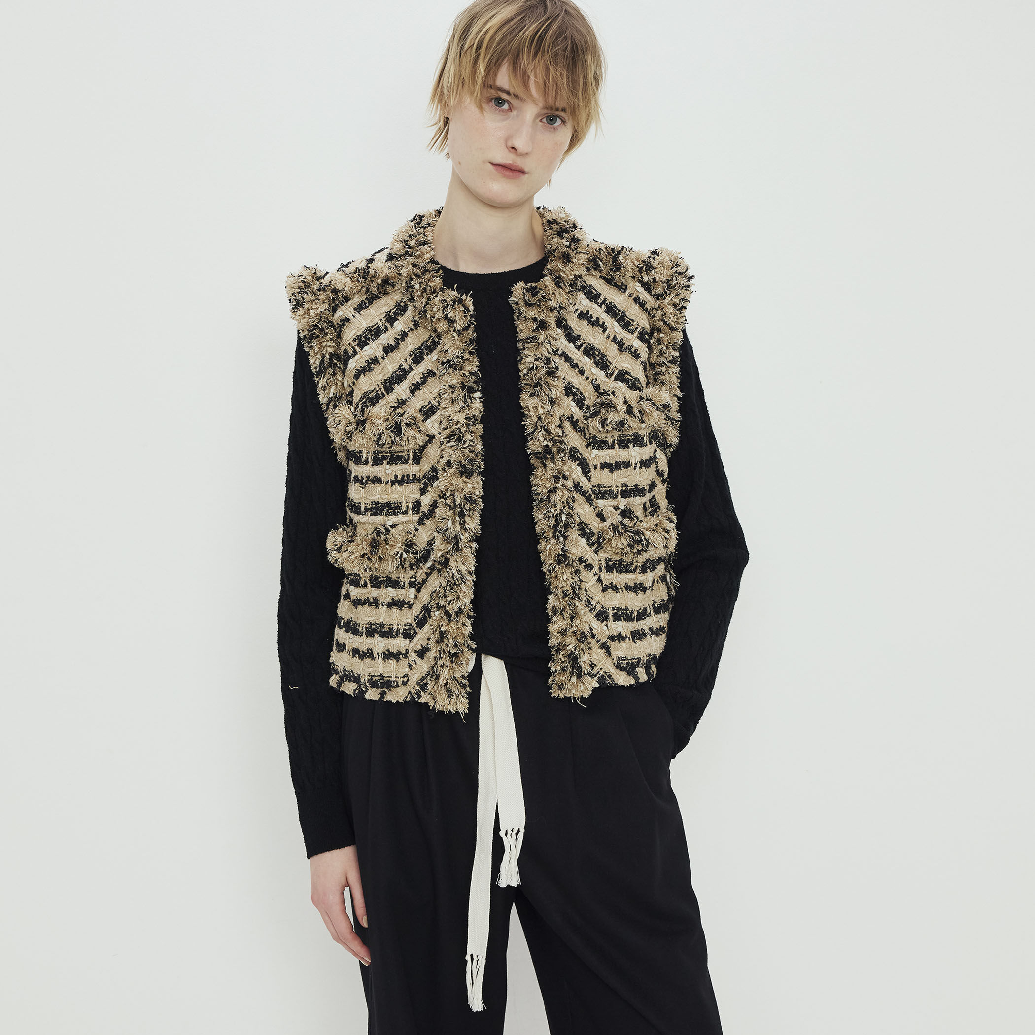 MALHIAツイード ショートジレ｜トゥモローランド 公式通販