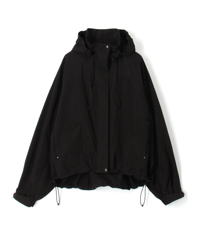 ポリエステルナイロンコットン フーディテックブルゾン