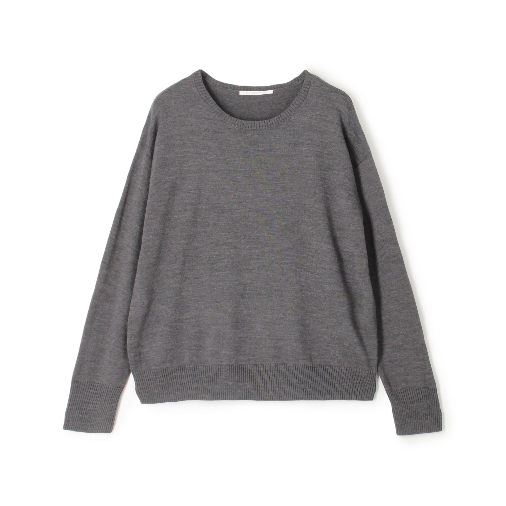 ギャルリーヴィーウーステッドウール　クルーネックニット　ダークブルー ウーステッドウール クルーネックプルオーバー｜トゥモローランド 公式通販