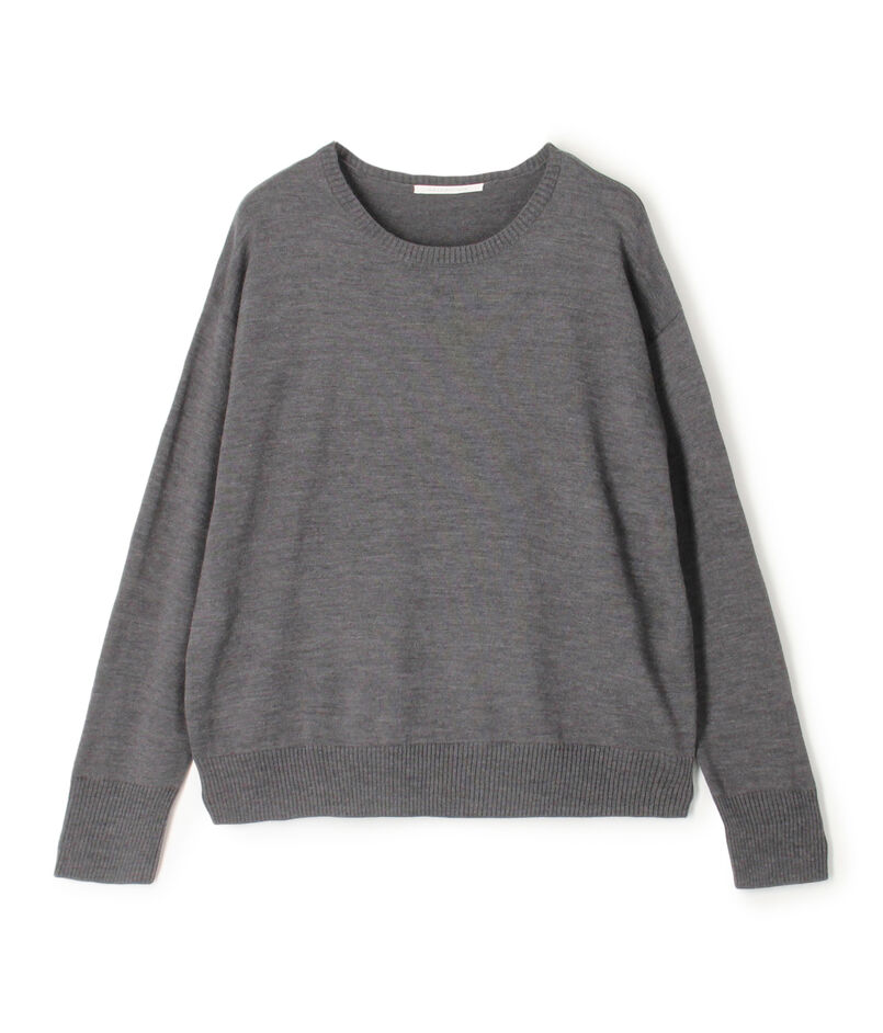 ウーステッドウール クルーネックプルオーバー