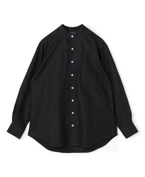 APPLETREES OPEN TRAVELER SHIRT リネン バンドカラーシャツ