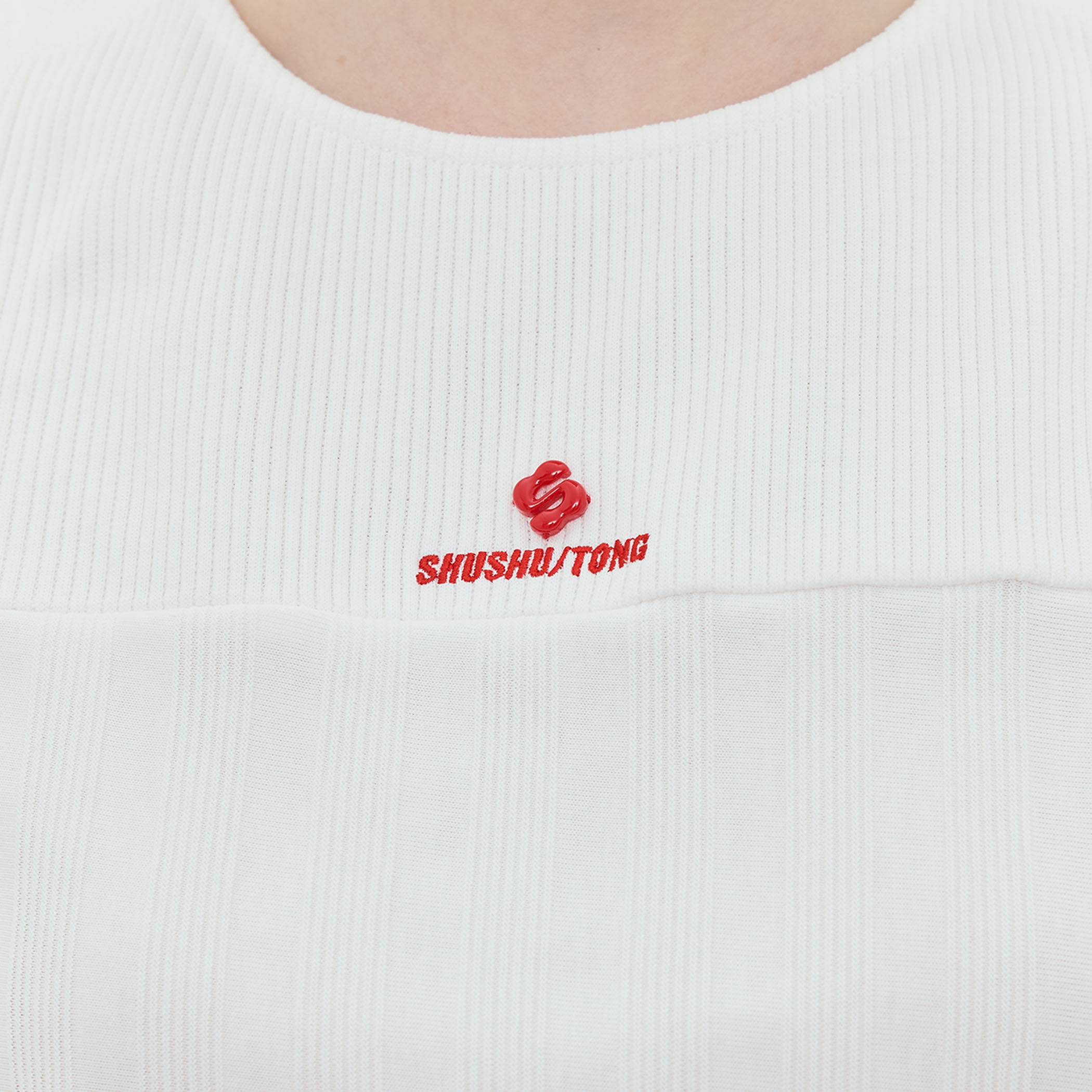 別注】SHUSHU/TONG Logo Sleeveless Top スリーブレストップ
