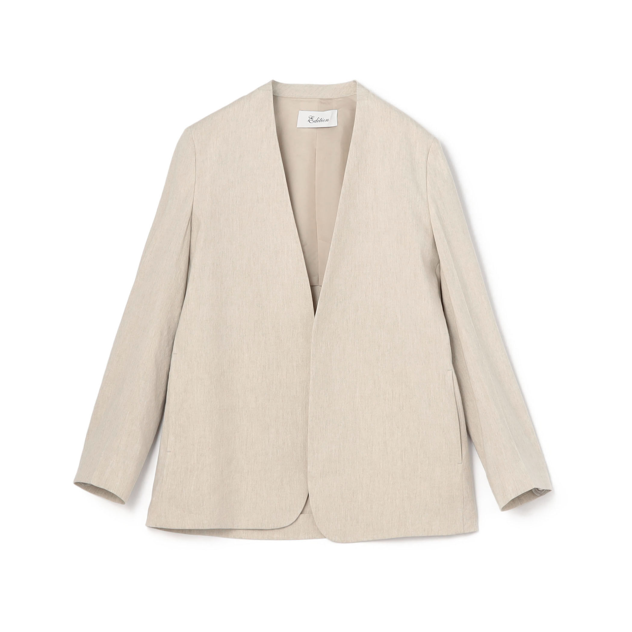 【最終値下げ】トゥモローランド　ノーカラージャケット ドライダブルクロス ノーカラージャケット｜トゥモローランド 公式通販