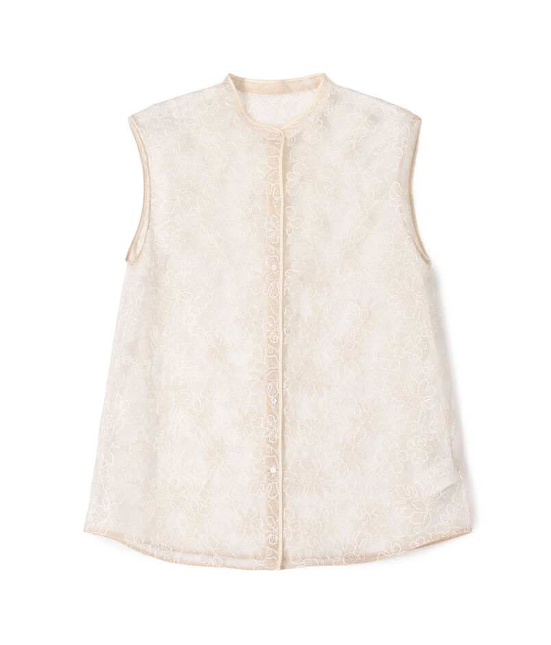 ローダンセエンブロイダリー ノースリーブブラウス