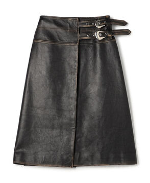 NAMACHEKO FLORA LEATHER SK レザースカート