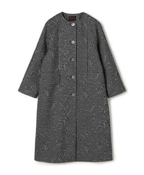 オーバーフラワージャカード クルーネックコート