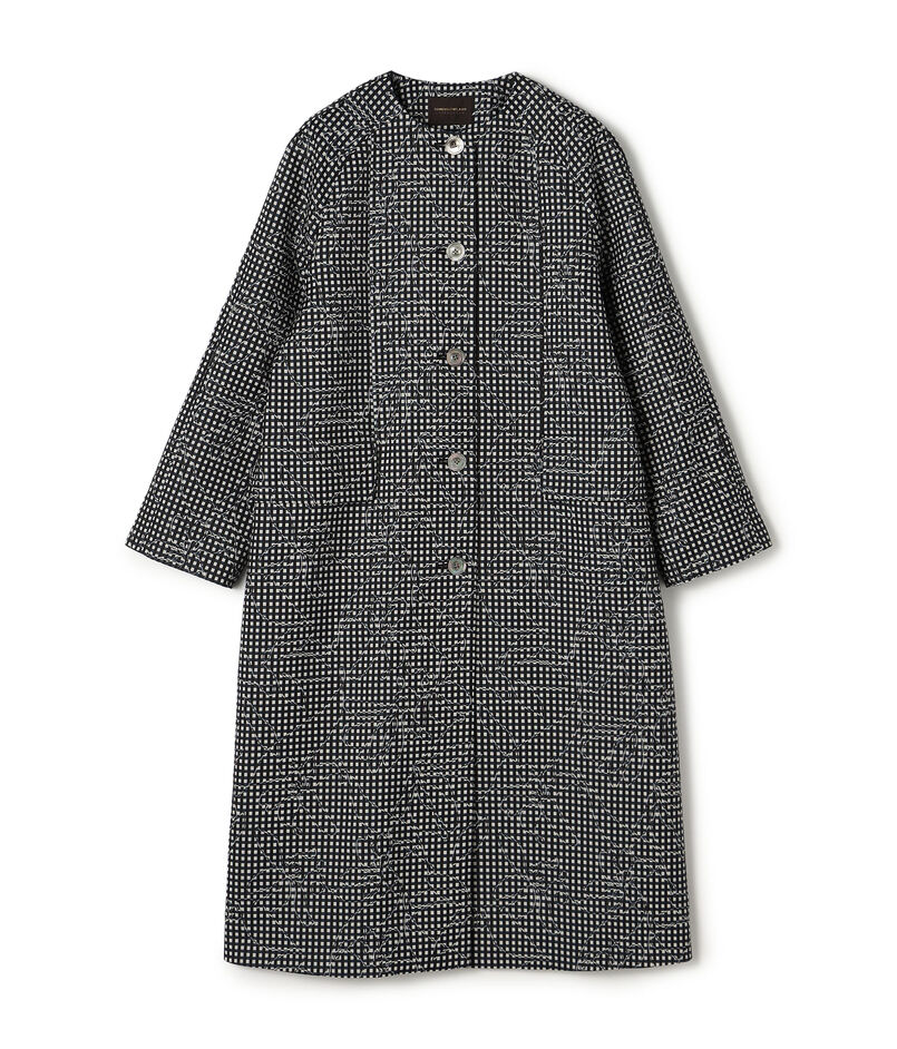 オーバーフラワージャカード クルーネックコート