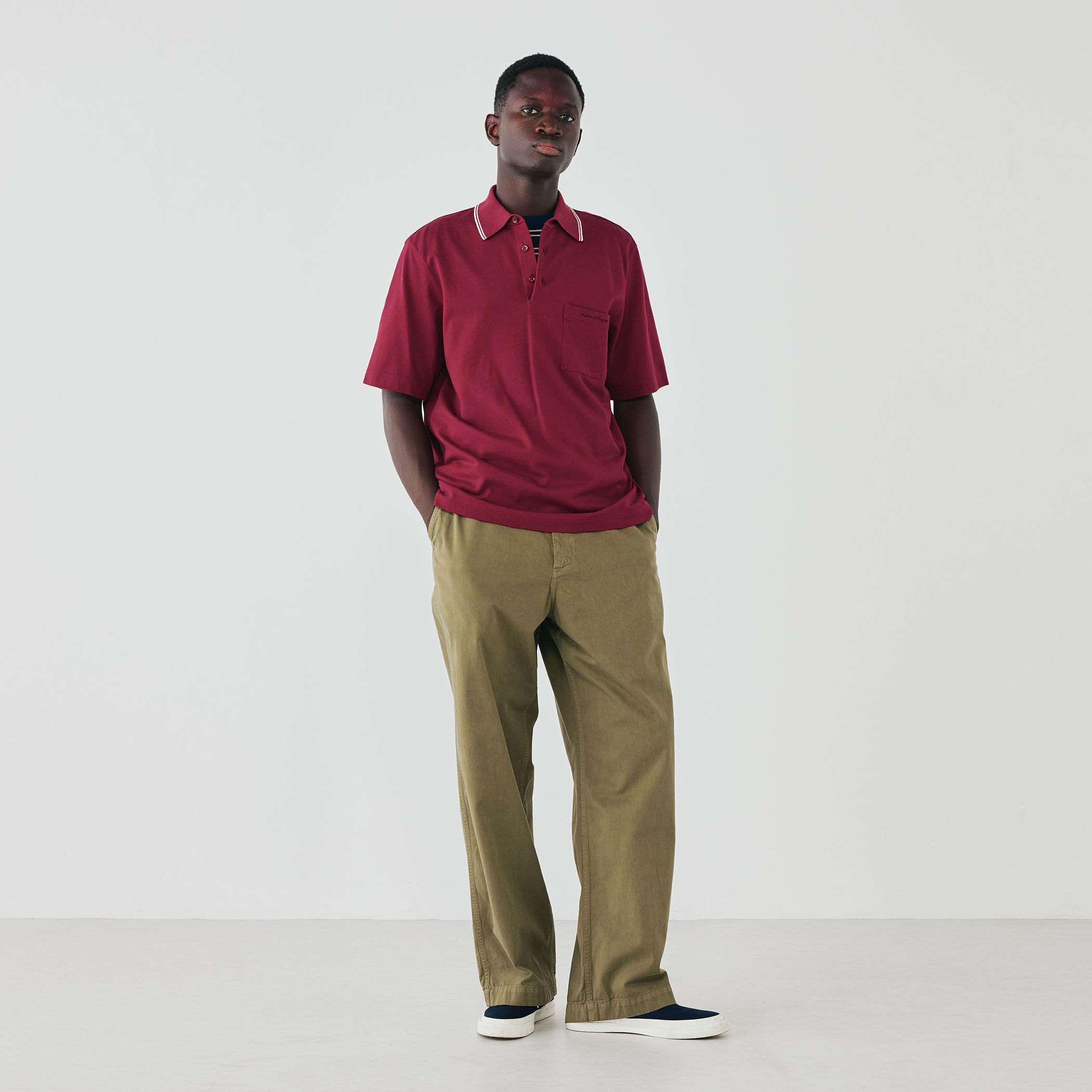 オーガニックコットン 鹿の子ジャージー ポロシャツ｜トゥモローランド