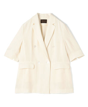 【一部WEB先行予約】レーヨンリネンオックス ハーフスリーブジャケット