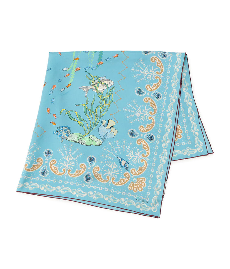MANTERO 1902 CORAL GARDEN シルクスカーフ