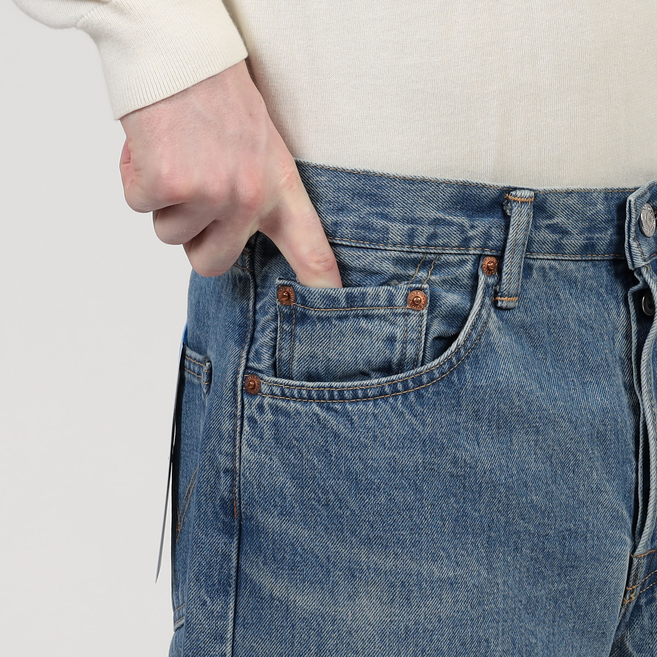 別注】EDWIN LOOSE STRAIGHT USED デニムパンツ｜トゥモローランド