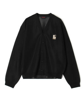 シアーナイロン Vネックカーディガン