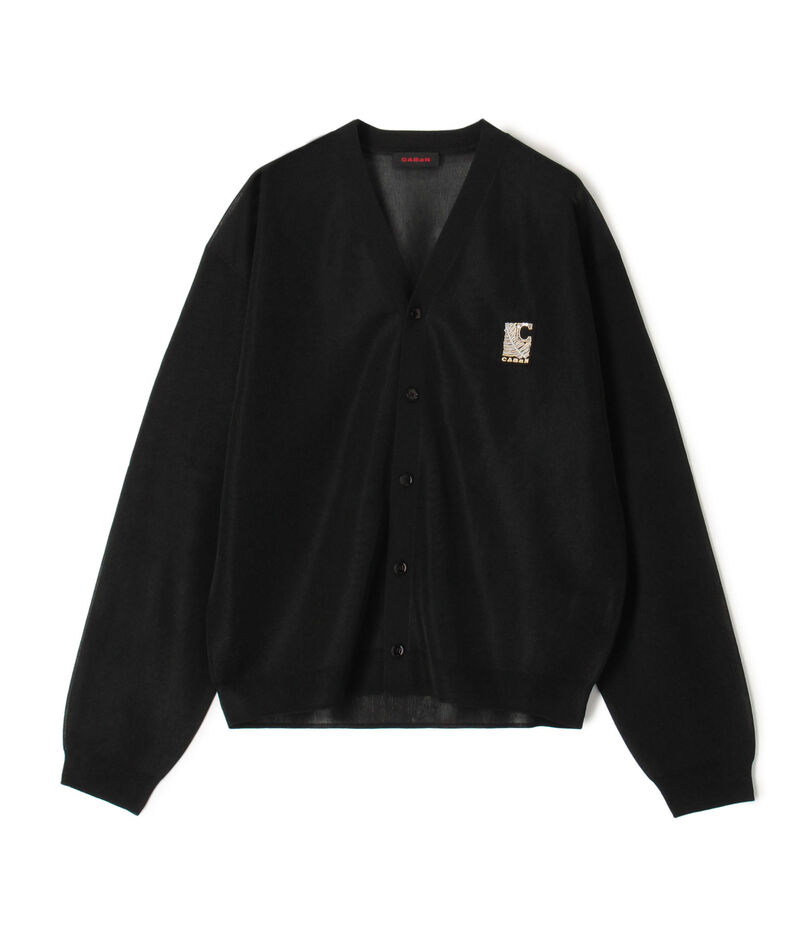 シアーナイロン Vネックカーディガン