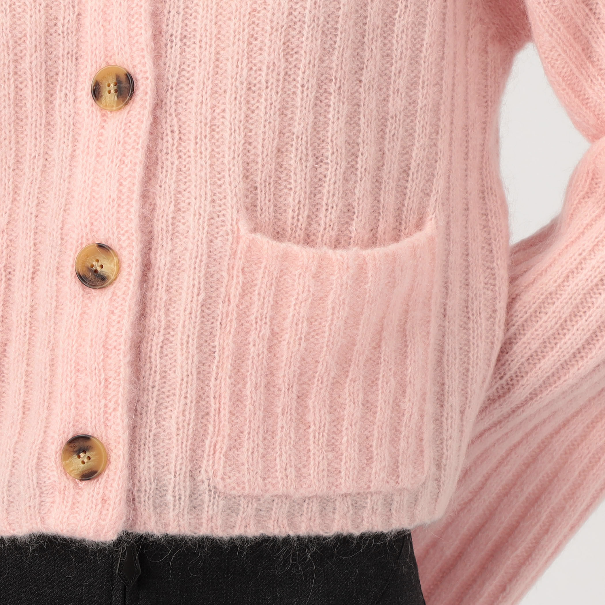 BY MALENE BIRGER CIERROU クルーネック リブカーディガン