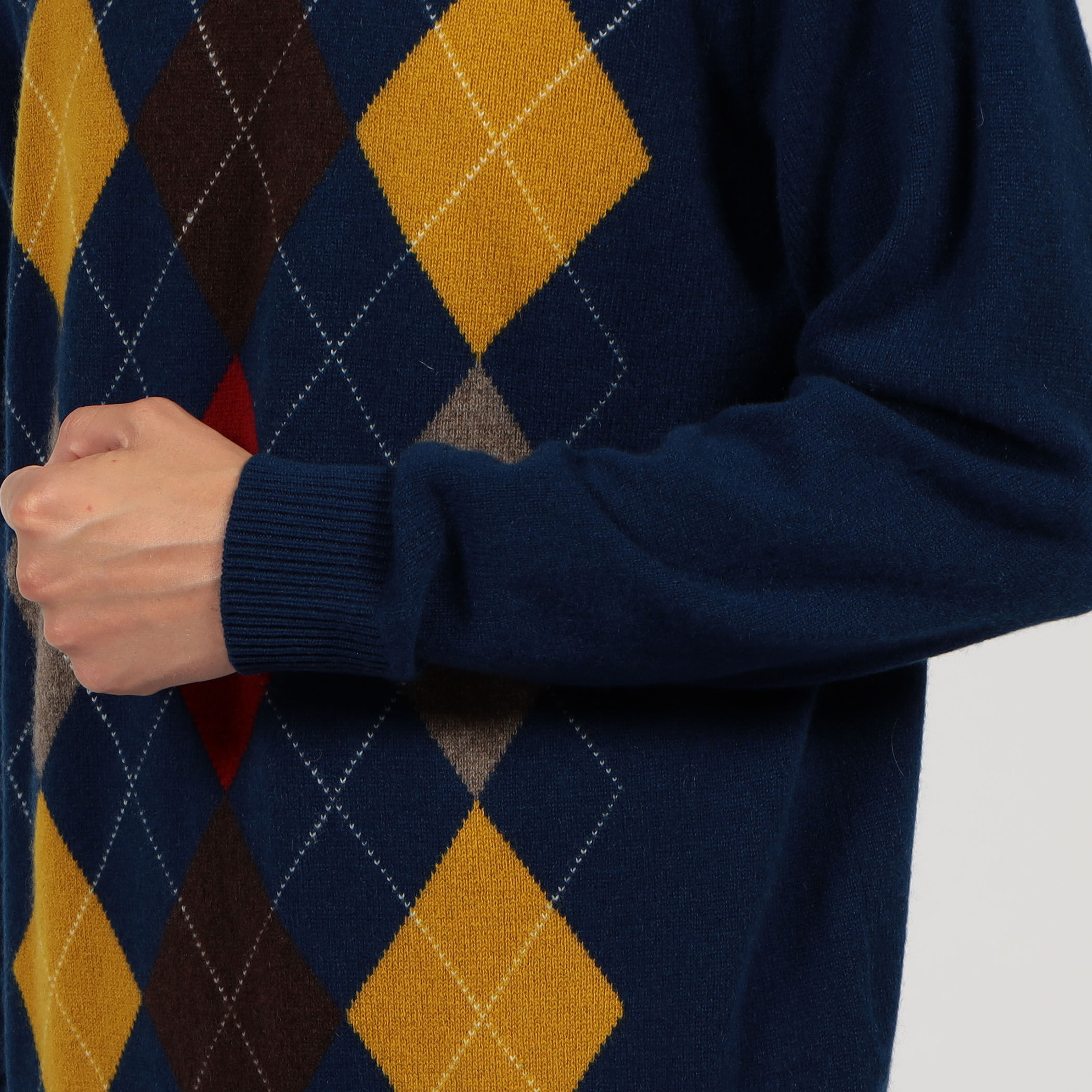 TOMORROWLAND tricot カシミヤ アーガイルニット｜トゥモローランド