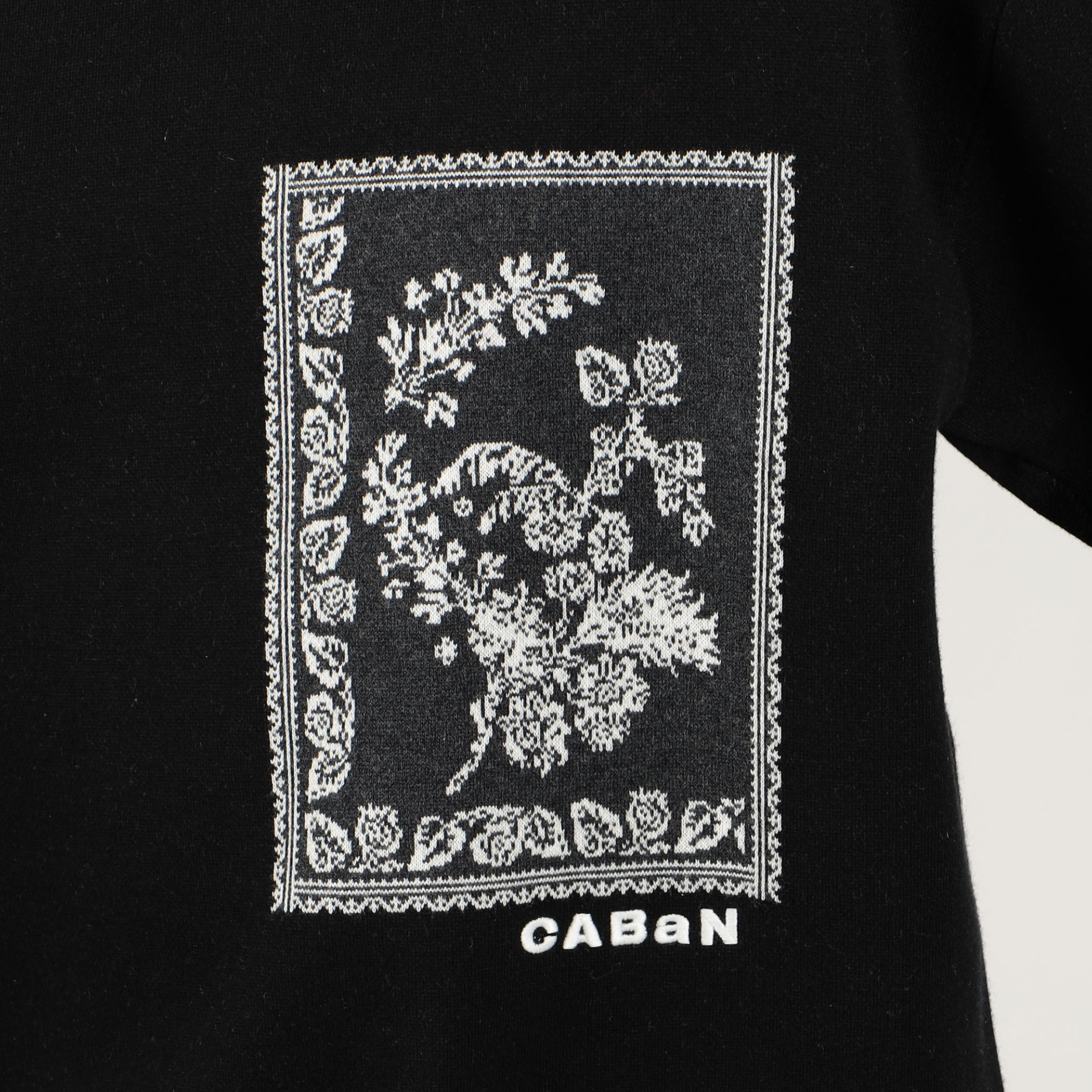 CABaN コットンカシミヤ フラワージャカードプルオーバー